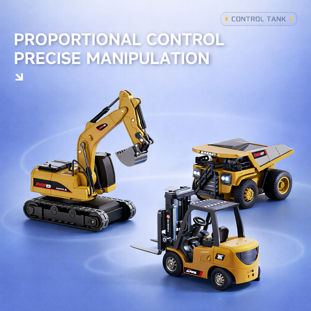 LomoStore™ Mini RC Excavator & Dump Truck Toy Set