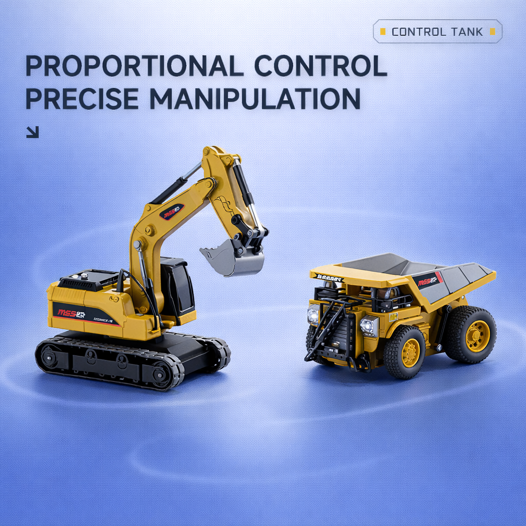 LomoStore™ Mini RC Excavator & Dump Truck Toy Set